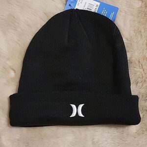 **HOST PICK** MEN'S HURLEY BLACK NEWPORT ONE-CUFF WINTER BEANIE, NEW!